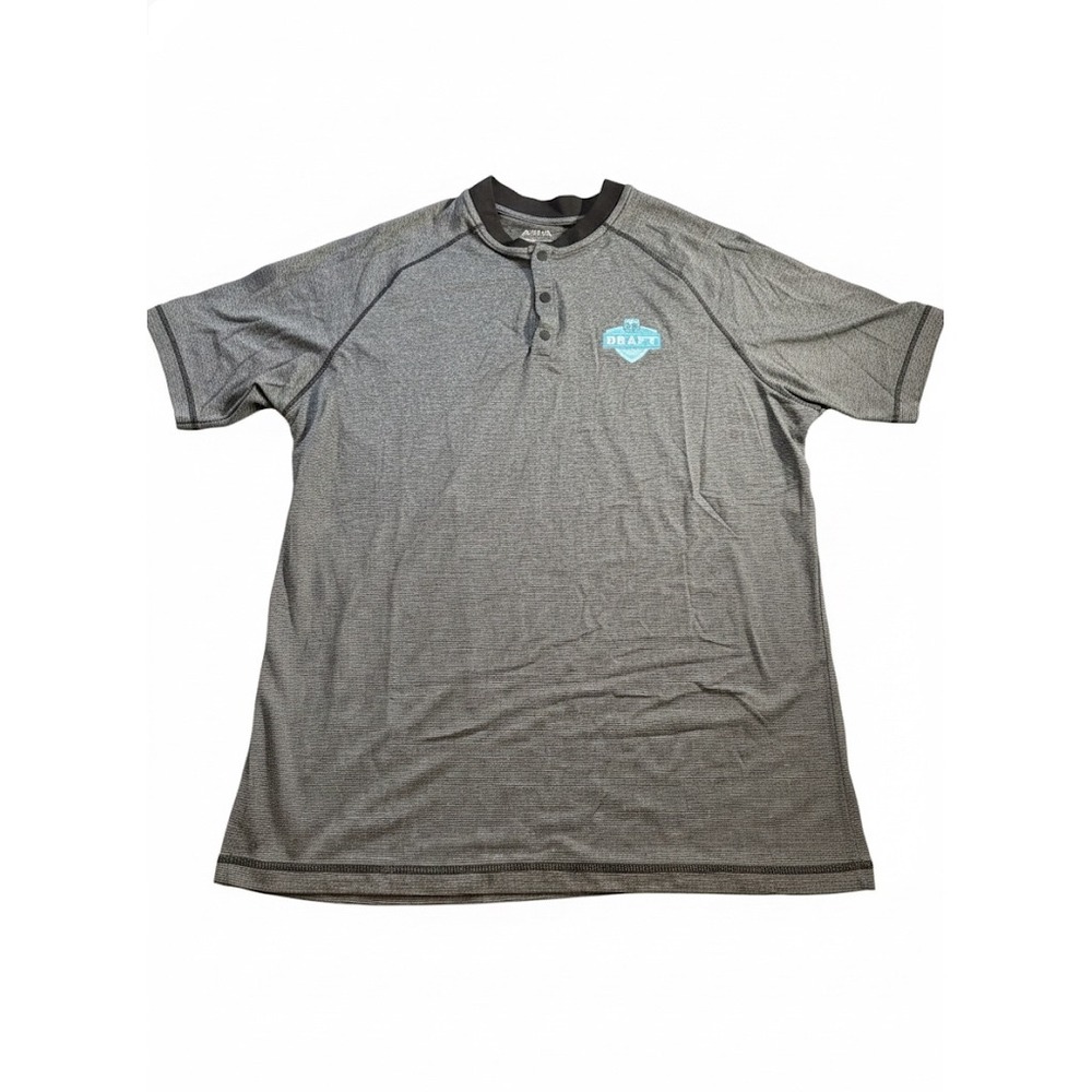 Antigua NFL Draft 2022 Men's Henley T-Shirt Gray Size Large